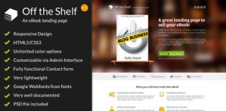 Hors de letagere Page de destination reactive pour livres
