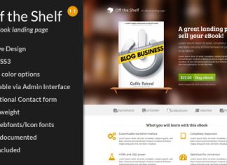Hors de letagere Page de destination reactive pour livres