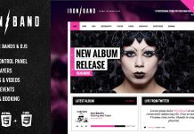 IronBand Theme WordPress pour groupe musical et DJ