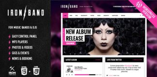 IronBand Theme WordPress pour groupe musical et DJ