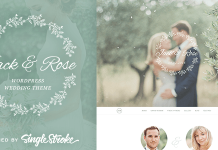 Jack et Rose Un theme de mariage WordPress fantaisiste