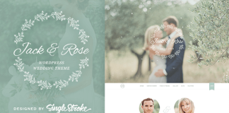 Jack et Rose Un theme de mariage WordPress fantaisiste