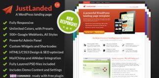 JustLanded Page datterrissage WordPress