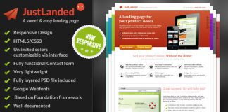 JustLanded Page de Destination
