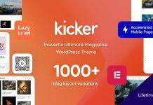 Kicker Theme WordPress de blogmagazine polyvalent Gutenberg