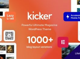 Kicker Theme WordPress de blogmagazine polyvalent Gutenberg
