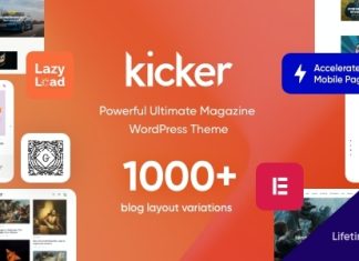 Kicker Theme WordPress de blogmagazine polyvalent Gutenberg
