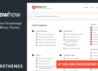 KnowHow Un theme WordPress pour base de connaissances