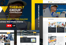 Le theme WordPress de construction et darchitecture TheBuilt