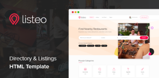 Listeo Modele HTML de repertoire et dannonces