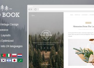 Livre sauvage theme de blog WordPress vintage et elegant