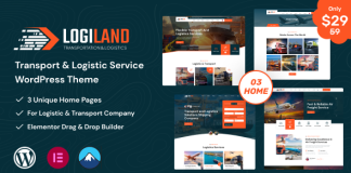 LogiLand Theme WordPress pour le Transport et la Logistique