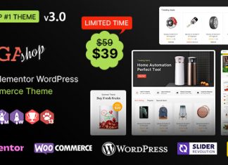 Mega Shop WP – Theme polyvalent Elementor WooCommerce