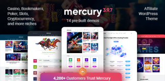 Mercure Theme WordPress daffiliation Casino Jeu Autres Niches