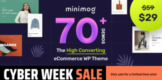 MinimogWP Le theme WordPress eCommerce a fort taux de
