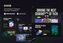 Modele Elementor Quantum Solutions technologiques et informatiques