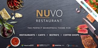 NUVO Theme WordPress pour cafe et restaurant