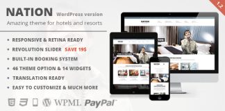 Nation Hotel Theme WordPress reactif