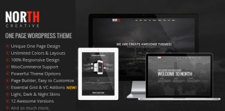 North Theme WordPress Parallax dune Page