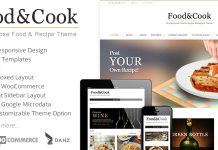 Nourriture Cuisine Theme Wordpress Polyvalent de Recettes