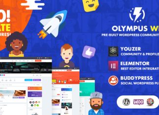 Olympus Theme WordPress de reseau social