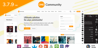 OneCommunity Theme dadhesion BuddyPress