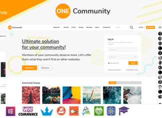 OneCommunity Theme dadhesion BuddyPress