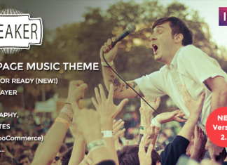 Orateur Theme de musique WordPress dune page