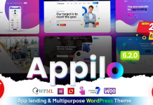 Page daccueil de lapplication