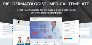 Piel Modele PSD de site medical pour dermatologue