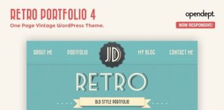 Portfolio Retro Theme WordPress Vintage dune Page