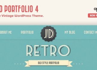 Portfolio Retro Theme WordPress Vintage dune Page