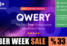 Qwery Theme WordPress et WooCommerce polyvalent pour les entreprises