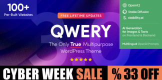 Qwery Theme WordPress et WooCommerce polyvalent pour les entreprises