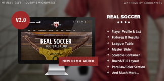Real Soccer Clubs de sport WordPress