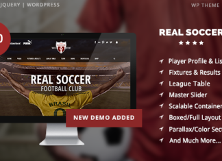 Real Soccer Clubs de sport WordPress