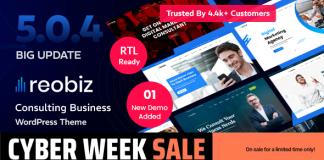 Reobiz Theme WordPress pour entreprise de conseil