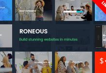 Roneous Theme WordPress polyvalent et creatif