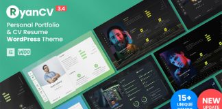 RyanCV Theme de curriculum vitae de portfolio personnel