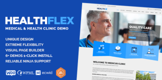 Santeflex theme WordPress pour clinique medicale et sante