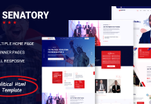 Senatorial Modele HTML de campagne electorale politique