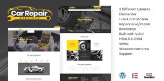 Service de reparation automobile et de theme WordPress pour mecanicien