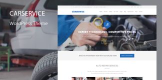 Service de voiture Theme WordPress de mecanicien automobile et