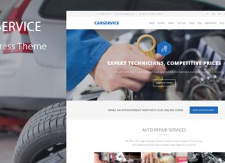 Service de voiture Theme WordPress de mecanicien automobile et