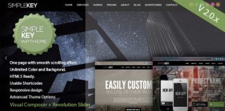 SimpleKey Theme Portfolio WordPress dune page