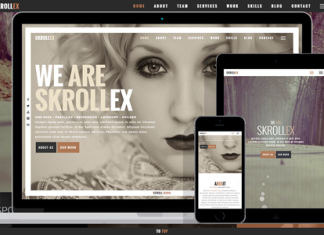 Skrollex Page Parallax Creative en Une Seule Page