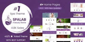 Spa Lab Theme de salon de beaute