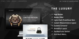 The Luxury Theme WordPress reactif sombre clair de