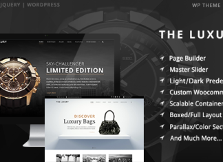 The Luxury Theme WordPress reactif sombre clair de