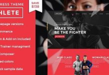 Theme WordPress Athlete Fitness Gym et Sport